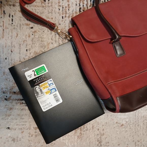 Vintage Diane VonFurstenberg Canvas & Leather Flap Opening Briefcase - Picture 13 of 13